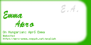 emma apro business card